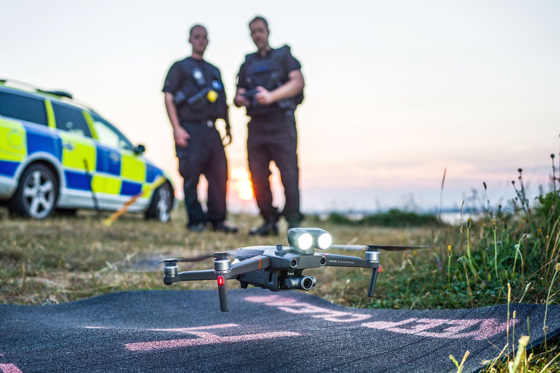 Polizeieinsatz mit einer Drohne
