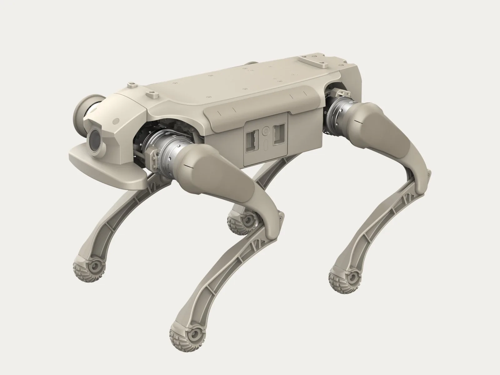 Four-legged robot, product view from the front at an angle