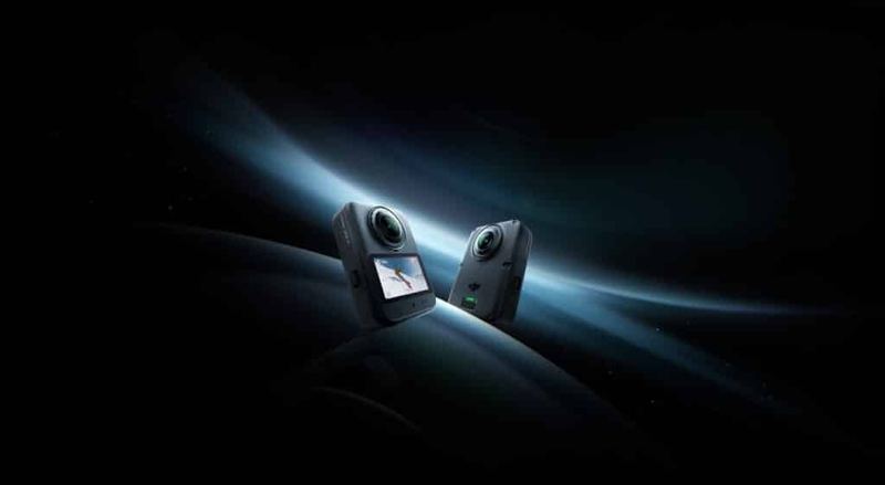 DJI Osmo 360 II camera against a dark background