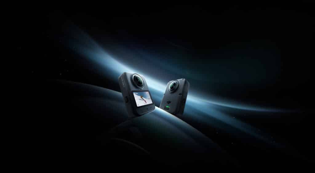 DJI Osmo 360 II camera against a dark background